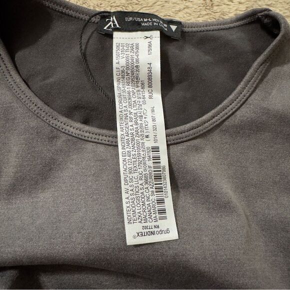 ZARA Ruched Bodycon Dress Size M-L NWOT - Picture 9 of 10